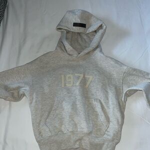 ESSENTIALS - Beige Hoodie Kids - Size 6/7